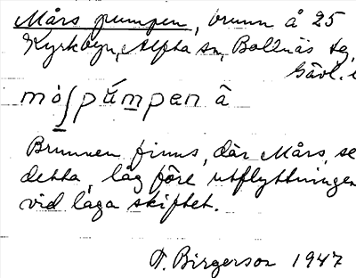 Bild på arkivkortet för arkivposten Mårs pumpen