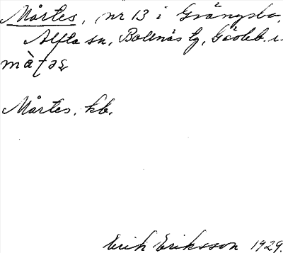 Bild på arkivkortet för arkivposten Mårtes