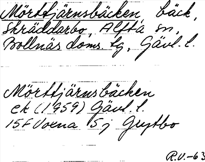 Bild på arkivkortet för arkivposten Mörttjärnsbäcken