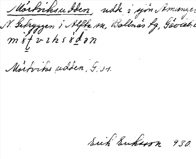 Bild på arkivkortet för arkivposten Mörtviksudden