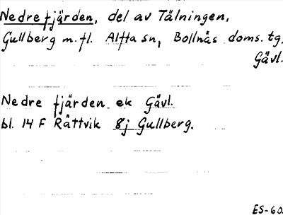 Bild på arkivkortet för arkivposten Nedrefjärden