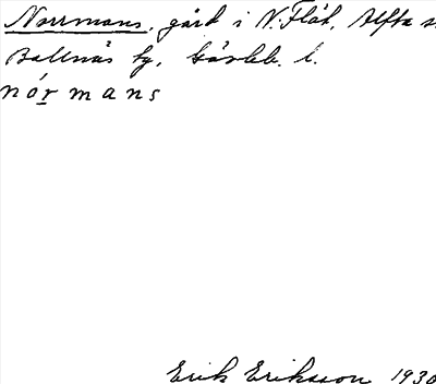 Bild på arkivkortet för arkivposten Norrmans