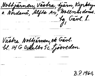 Bild på arkivkortet för arkivposten Nottjärnen, Västra