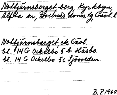 Bild på arkivkortet för arkivposten Nottjärnsberget