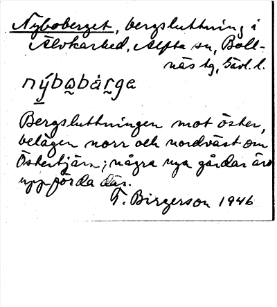 Bild på arkivkortet för arkivposten Nyboberget