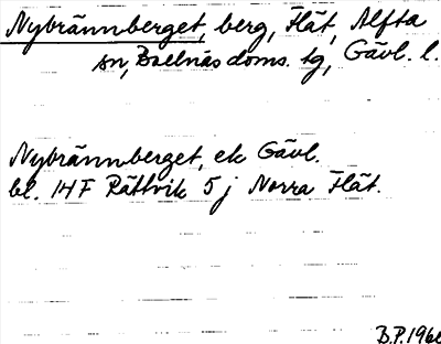 Bild på arkivkortet för arkivposten Nybrännberget