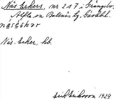 Bild på arkivkortet för arkivposten Näs Erkers