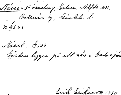 Bild på arkivkortet för arkivposten Näses