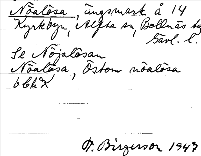 Bild på arkivkortet för arkivposten Nöalösa
