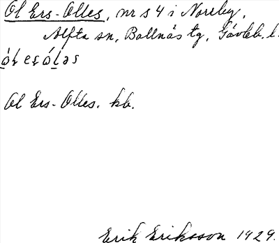 Bild på arkivkortet för arkivposten Ol Ers-Olles
