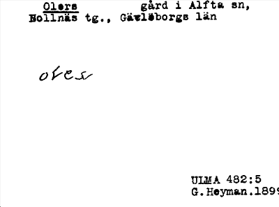 Bild på arkivkortet för arkivposten Olers