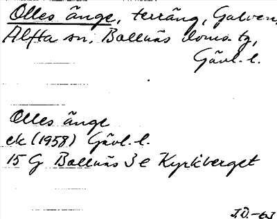 Bild på arkivkortet för arkivposten Olles änge