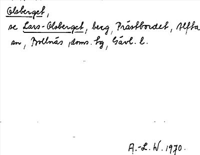 Bild på arkivkortet för arkivposten Olsberget