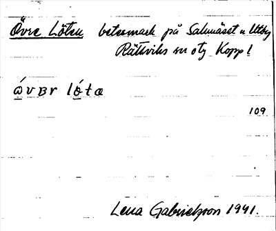 Bild på arkivkortet för arkivposten Övre Löten