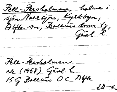 Bild på arkivkortet för arkivposten Pell-Persholmen