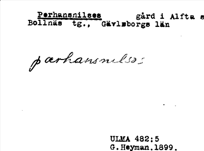 Bild på arkivkortet för arkivposten Perhansnilses