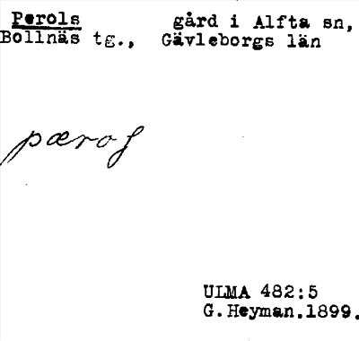 Bild på arkivkortet för arkivposten Perols