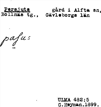Bild på arkivkortet för arkivposten Persjuts