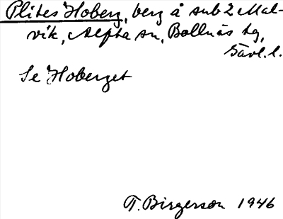Bild på arkivkortet för arkivposten Plites Hoberg