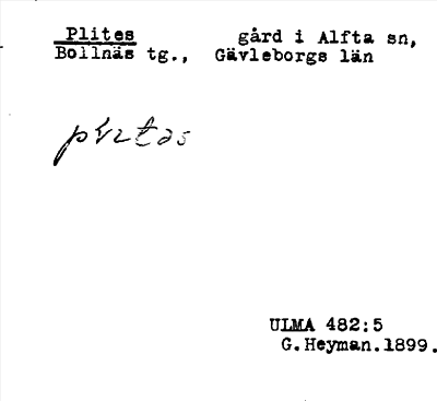 Bild på arkivkortet för arkivposten Plites