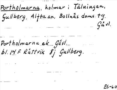 Bild på arkivkortet för arkivposten Portholmarna
