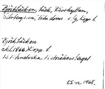 Bild på arkivkortet för arkivposten Björkbäcken