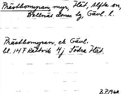 Bild på arkivkortet för arkivposten Prästbomyran