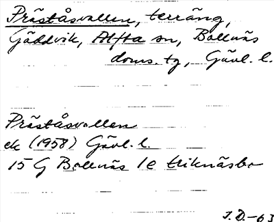 Bild på arkivkortet för arkivposten Präståsvallen