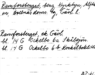 Bild på arkivkortet för arkivposten Ramforsberget