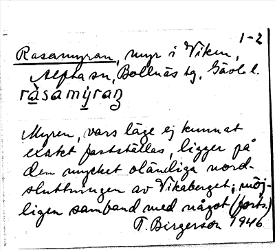 Bild på arkivkortet för arkivposten Rasamyran