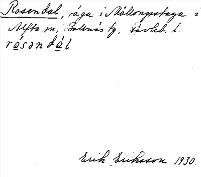 Bild på arkivkortet för arkivposten Rosendal