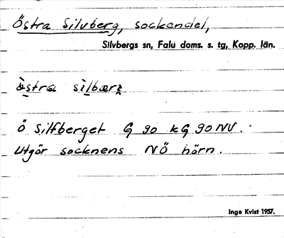 Bild på arkivkortet för arkivposten Östra Silvberg