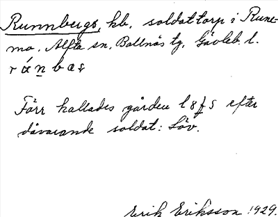 Bild på arkivkortet för arkivposten Runnbergs