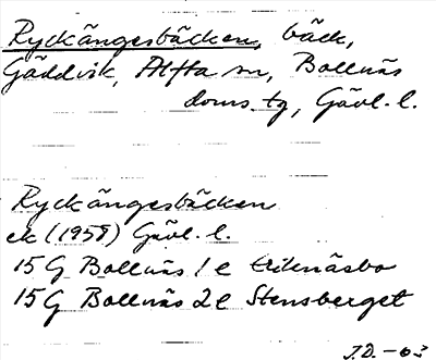 Bild på arkivkortet för arkivposten Ryckängesbäcken