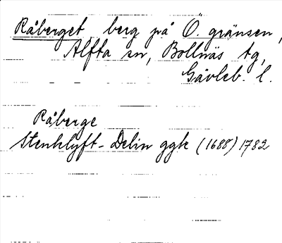 Bild på arkivkortet för arkivposten Råberget