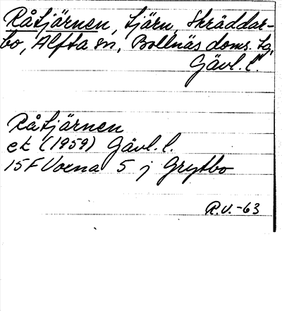 Bild på arkivkortet för arkivposten Råtjärnen