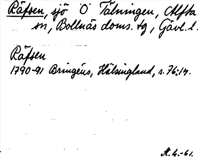 Bild på arkivkortet för arkivposten Räfsen