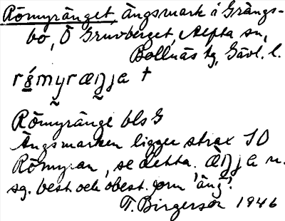 Bild på arkivkortet för arkivposten Römyränget
