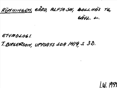 Bild på arkivkortet för arkivposten Rönningen