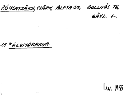 Bild på arkivkortet för arkivposten Rönsatjärn