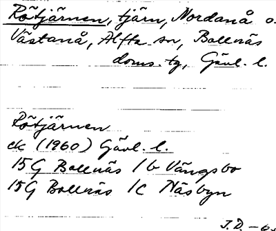 Bild på arkivkortet för arkivposten Rötjärnen