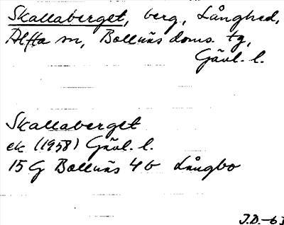 Bild på arkivkortet för arkivposten Skallaberget