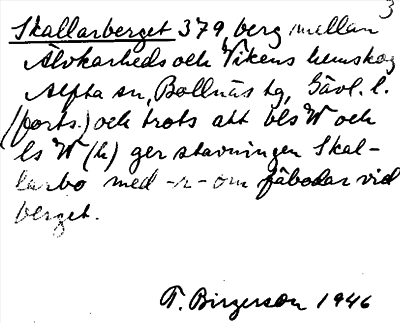 Bild på arkivkortet för arkivposten Skallarberget