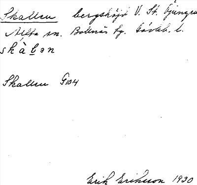 Bild på arkivkortet för arkivposten Skallen