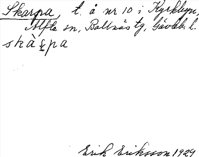 Bild på arkivkortet för arkivposten Skarpa