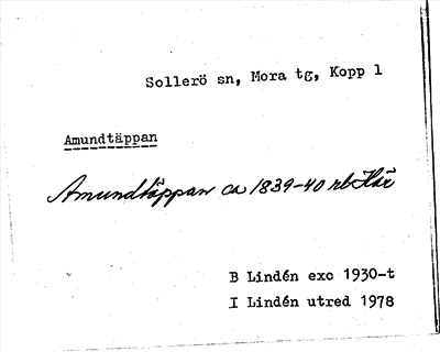 Bild på arkivkortet för arkivposten Amundtäppan