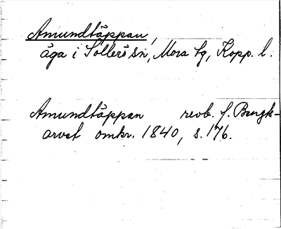 Bild på arkivkortet för arkivposten Amundtäppan