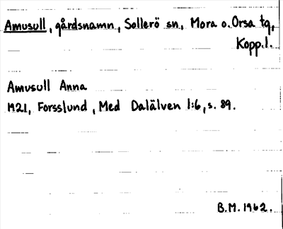 Bild på arkivkortet för arkivposten Amusull