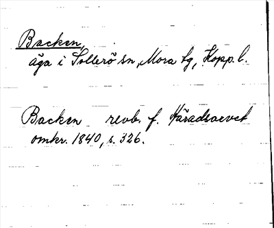 Bild på arkivkortet för arkivposten Backen
