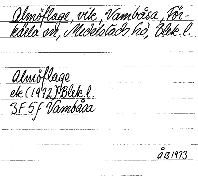Bild på arkivkortet för arkivposten Almöflage